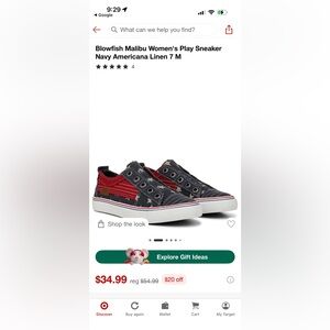 Blowfish Red and Blue Star Sneakers